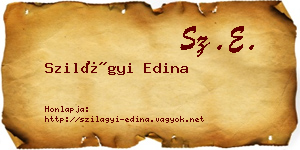 Szilágyi Edina névjegykártya