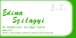 edina szilagyi business card