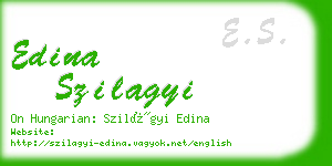 edina szilagyi business card